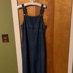 L. L. Bean denim overalls dress size 6